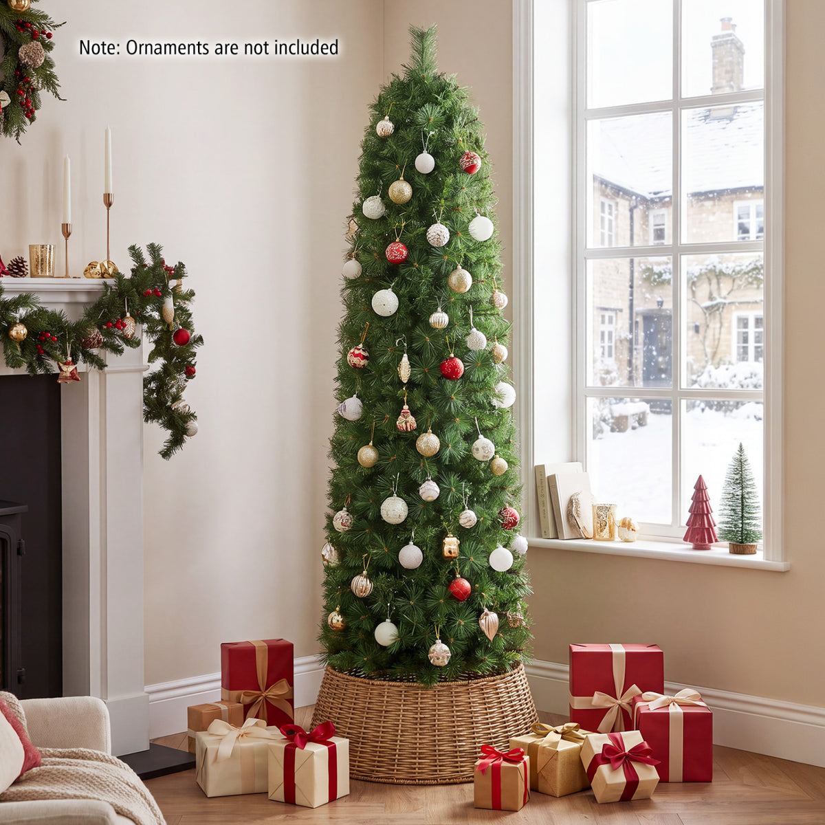 6 FT Artificial Pine Xmas Tree, 346 Tips, Realistic Needles, Green Christmas Tree at Gallery Canada