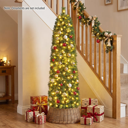 6 FT Artificial Pine Xmas Tree, 346 Tips, Realistic Needles, Green Christmas Tree at Gallery Canada