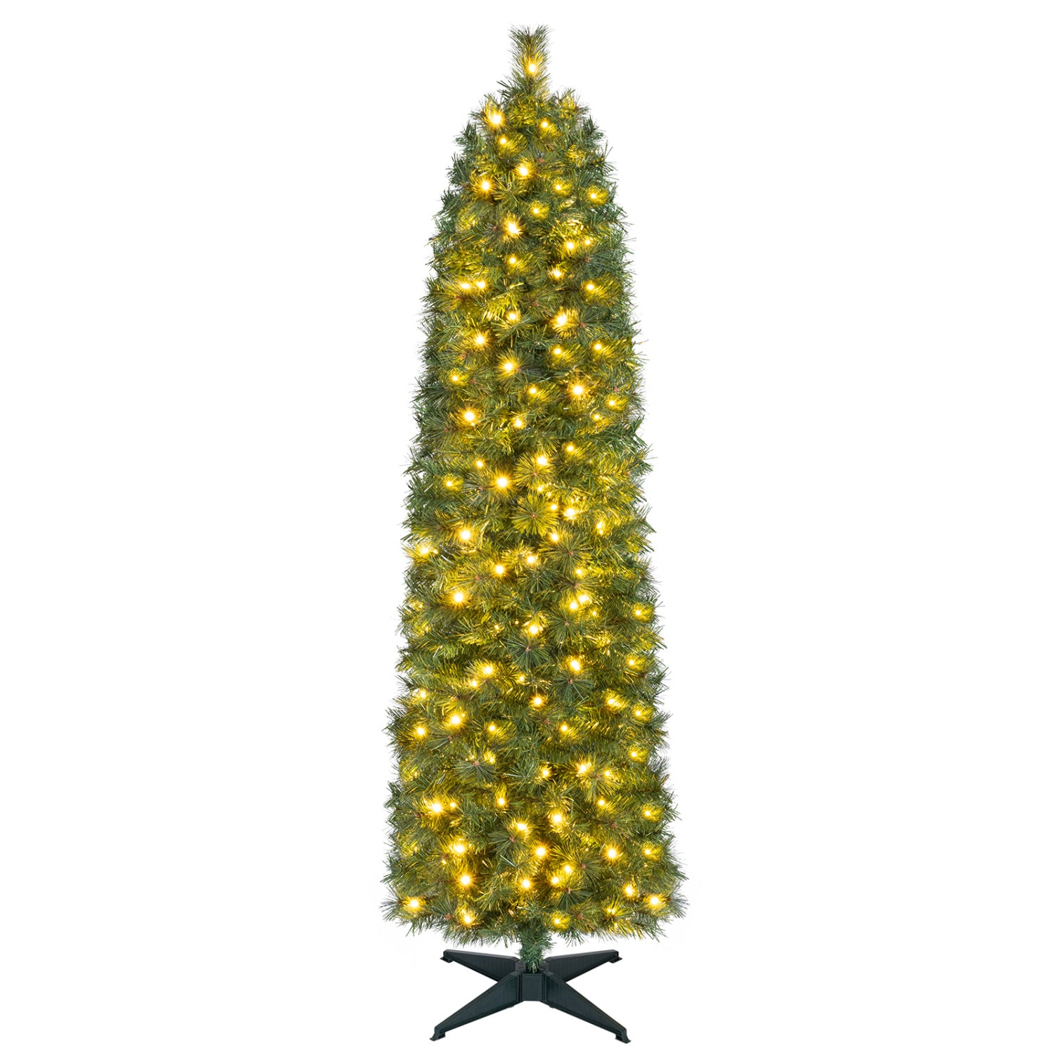 6 FT Artificial Pine Xmas Tree, 346 Tips, Realistic Needles, Green Christmas Tree Green at Gallery Canada