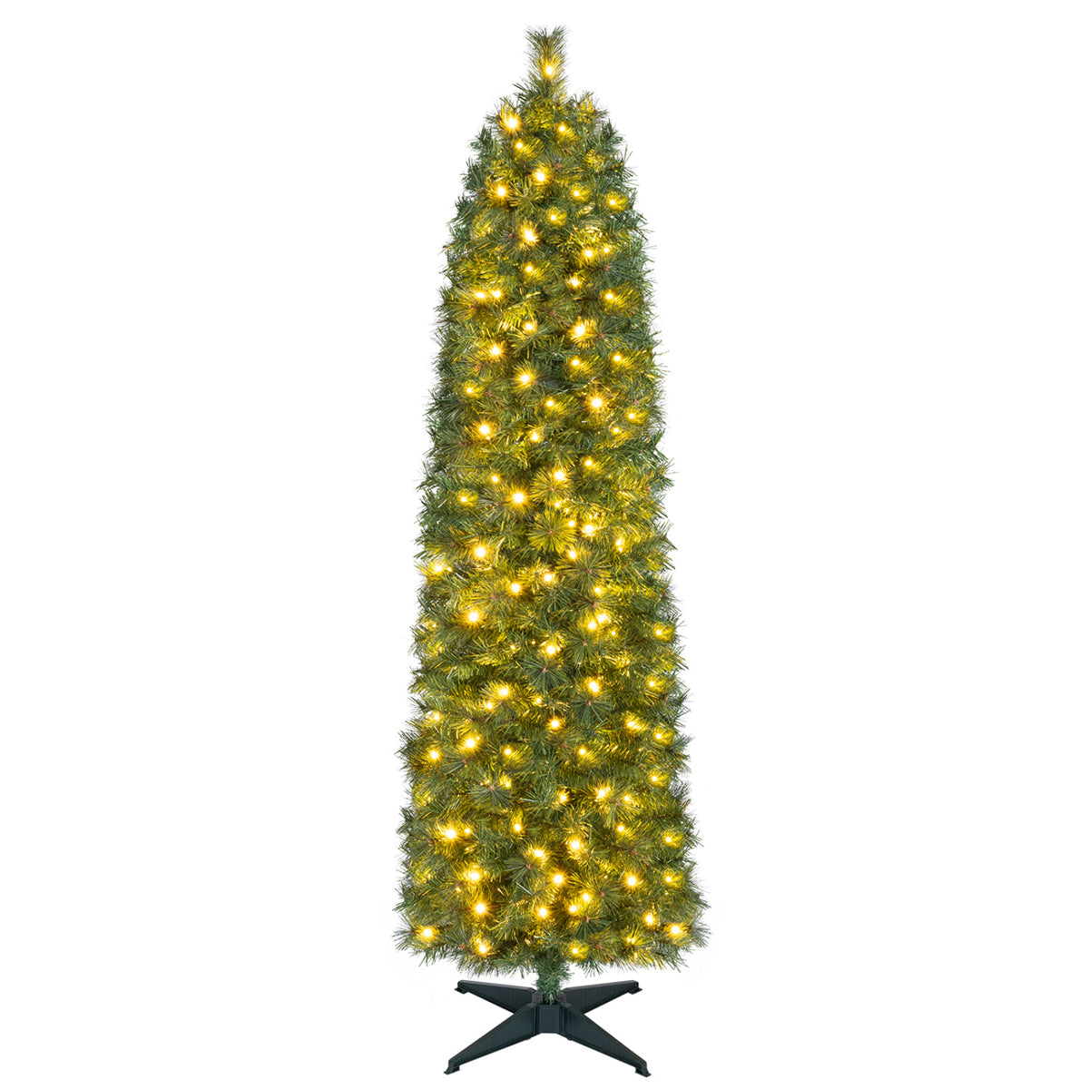 6 FT Artificial Pine Xmas Tree, 346 Tips, Realistic Needles, Green Christmas Tree Green at Gallery Canada