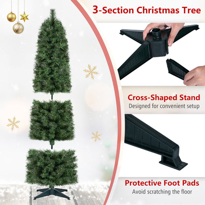 6 FT Artificial Pine Xmas Tree, 346 Tips, Realistic Needles, Green Christmas Tree at Gallery Canada