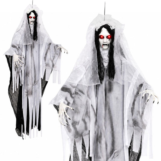 6 FT Ghost Bride Halloween Decoration with Creep Sound and Lighted Eyes Halloween Options at Gallery Canada