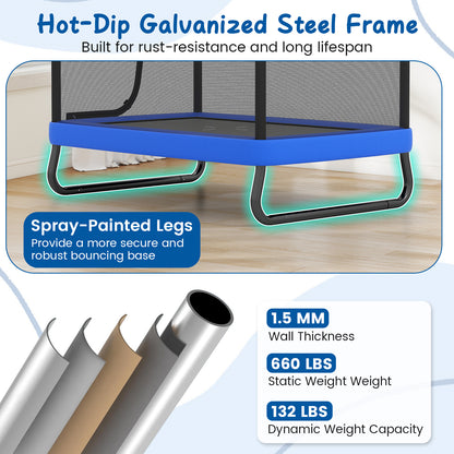 6 FT Kids Trampoline With Swing, Horizontal Bar, Blue Trampolines at Gallery Canada