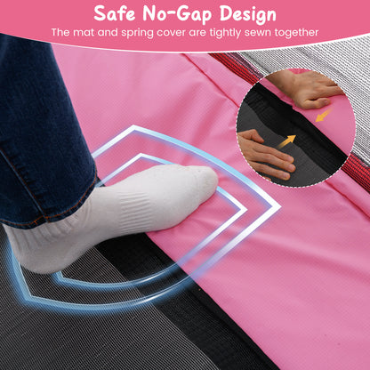 6 FT Kids Trampoline With Swing, Horizontal Bar, Pink Trampolines at Gallery Canada
