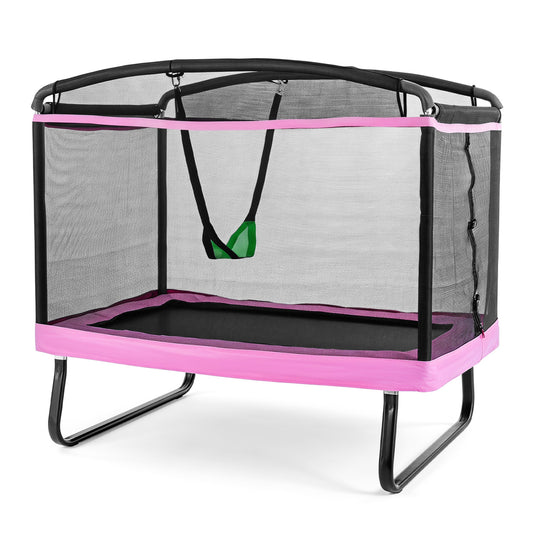 6 Ft Kids Trampoline with Swing & Safety Net, Pink Trampoline Accessories Pink at Gallery Canada