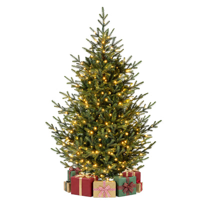 Sapin de Noël artificiel pré-éclairé de 6 pieds, 240 LED blanc chaud, vert
