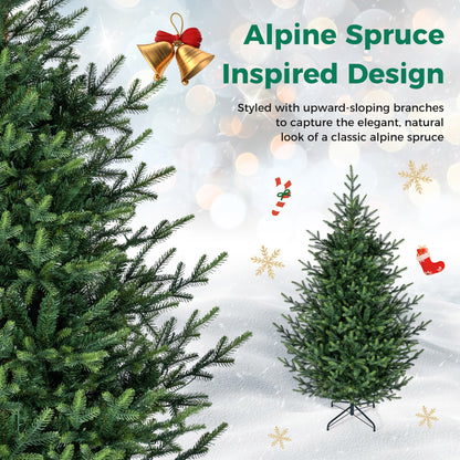 Sapin de Noël artificiel pré-éclairé de 6 pieds, 240 LED blanc chaud, vert
