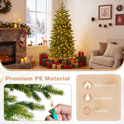 6 FT Pre-lit Christmas Tree, LED Lights, Green
