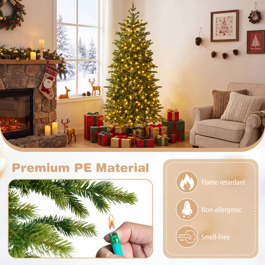 6 FT Pre-lit Christmas Tree, LED Lights, Green Christmas Tree Green at Gallery Canada