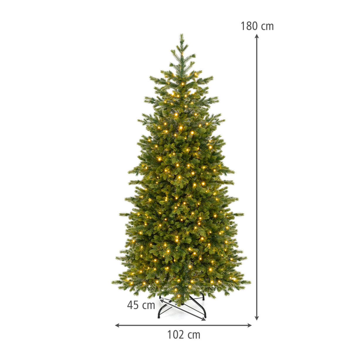 6 FT Pre-lit Christmas Tree, LED Lights, Green