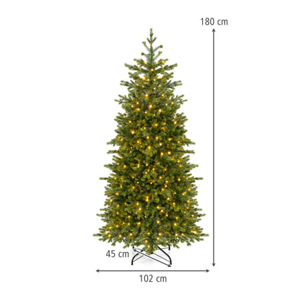 6 FT Pre-lit Christmas Tree, LED Lights, Green