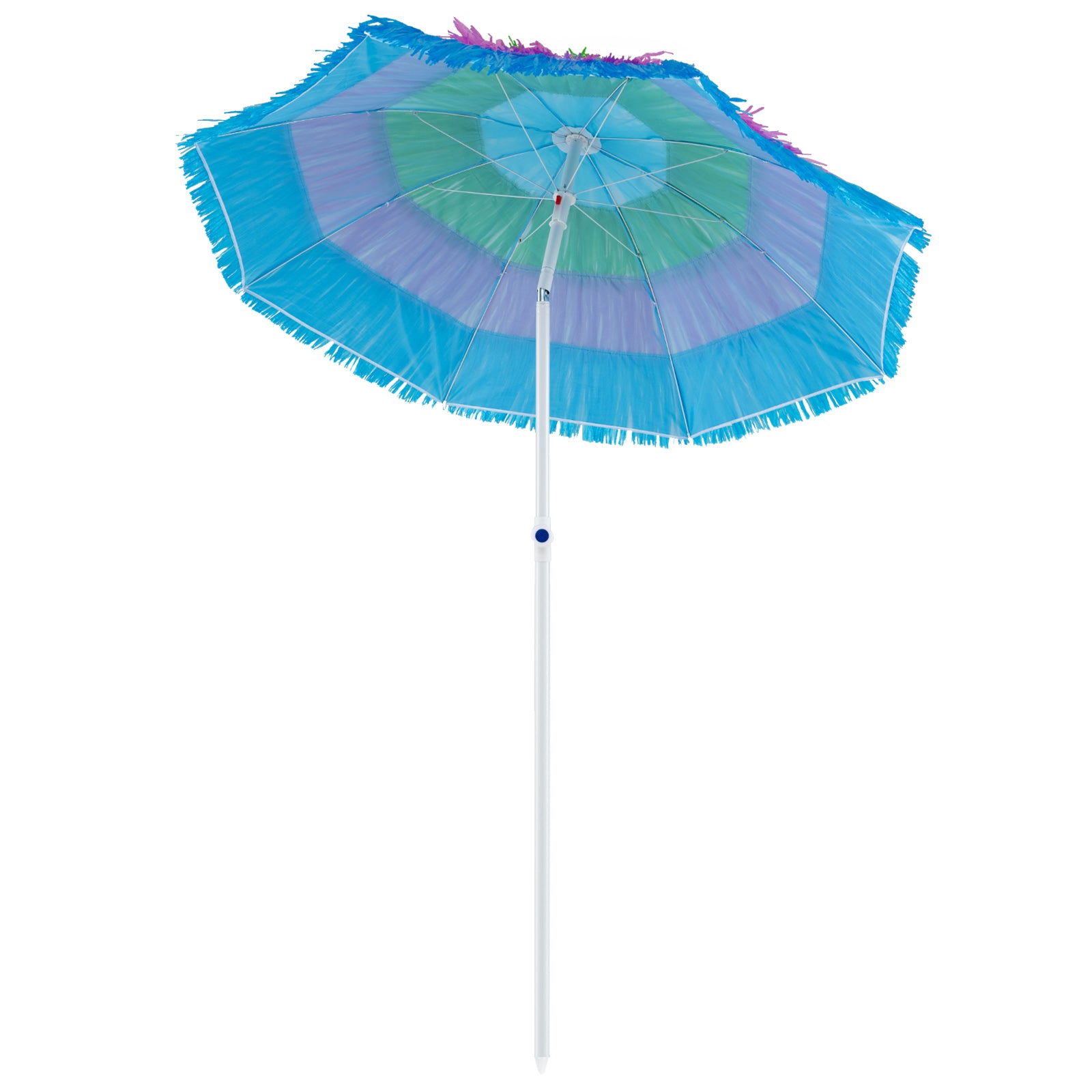 6 FT Tiki Thatched Patio Beach Umbrella, Push Button Tilt, Multicolor Outdoor Umbrellas at Gallery Canada