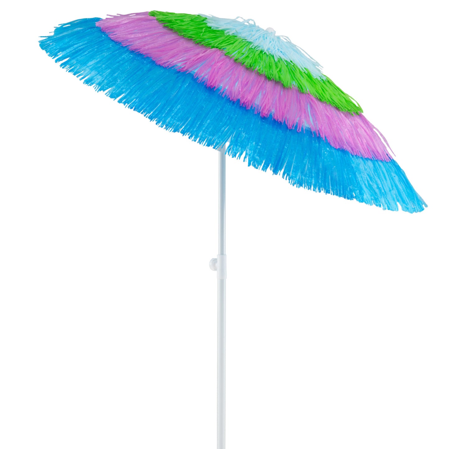 6 FT Tiki Thatched Patio Beach Umbrella, Push Button Tilt, Multicolor Outdoor Umbrellas at Gallery Canada