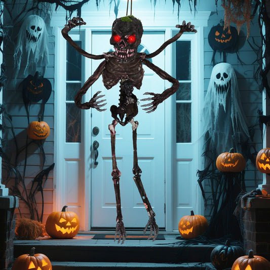 6 Feet Animated Halloween Decoration with 4 Arms Red LED-lit Eyes & Spooky Sounds Halloween Options at Gallery Canada