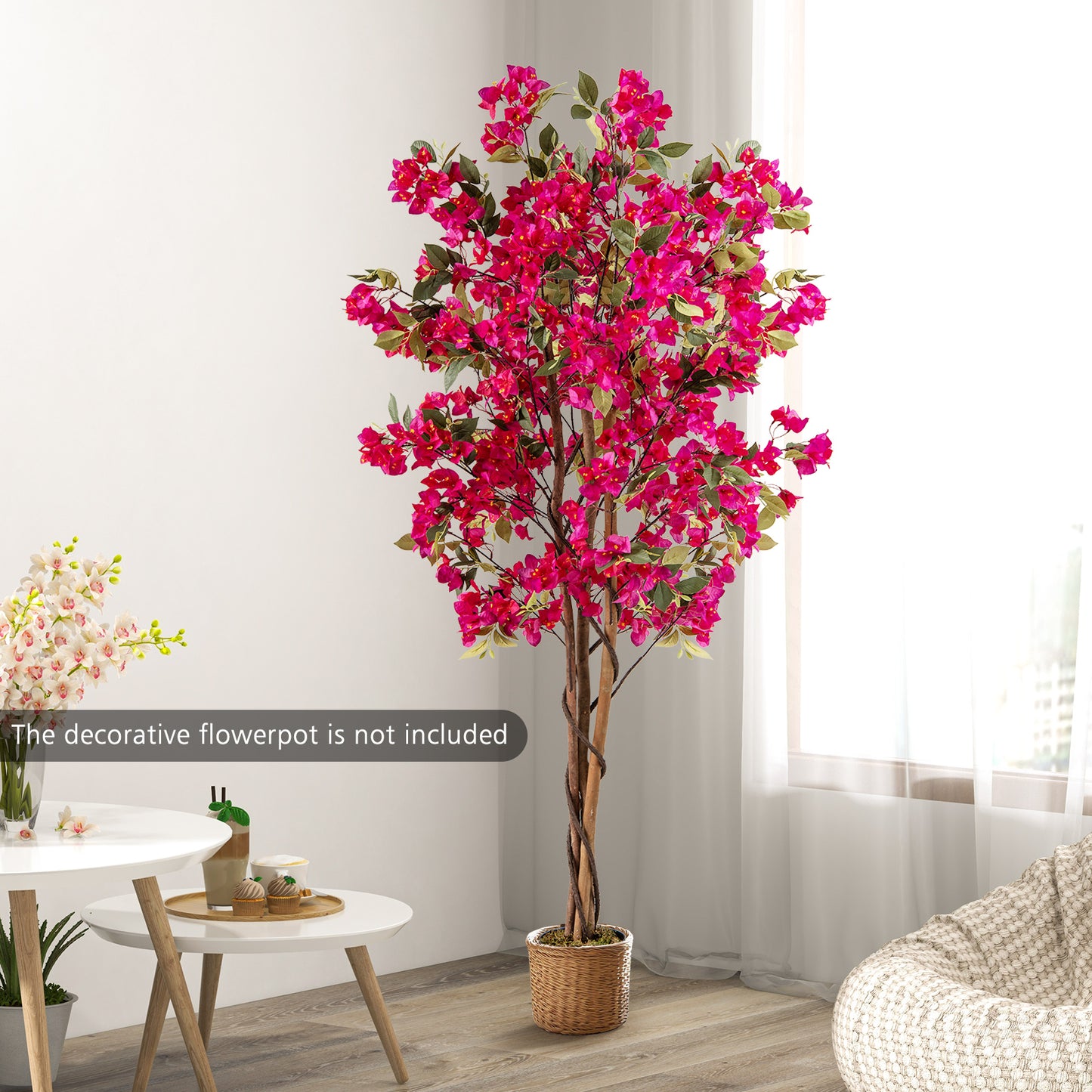 6 Feet Artificial Bougainvillea Tree with 910 Flowers-1 Piece Faux Plants at Gallery Canada