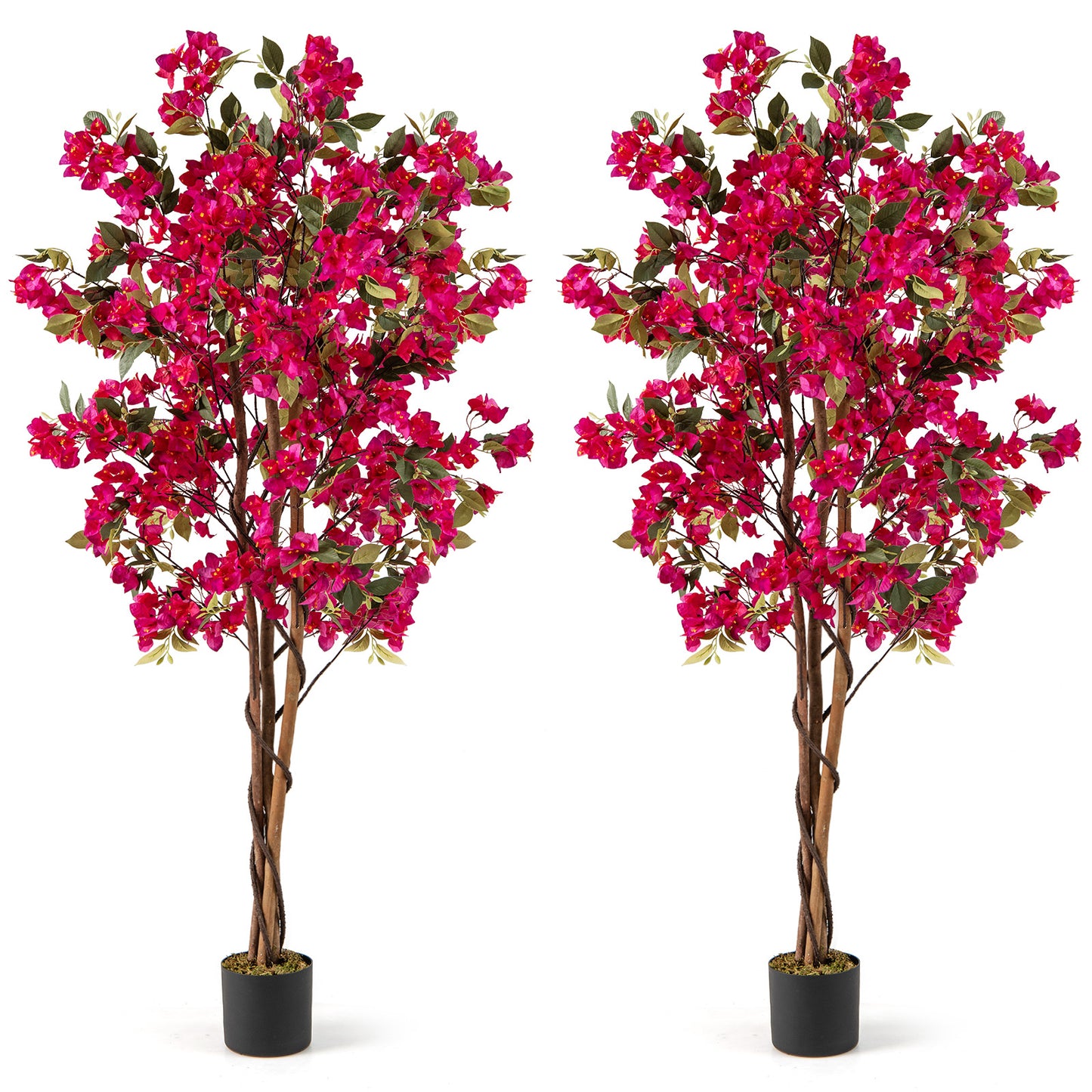 6 Feet Artificial Bougainvillea Tree with 910 Flowers-2 Pieces Faux Plants Options at Gallery Canada