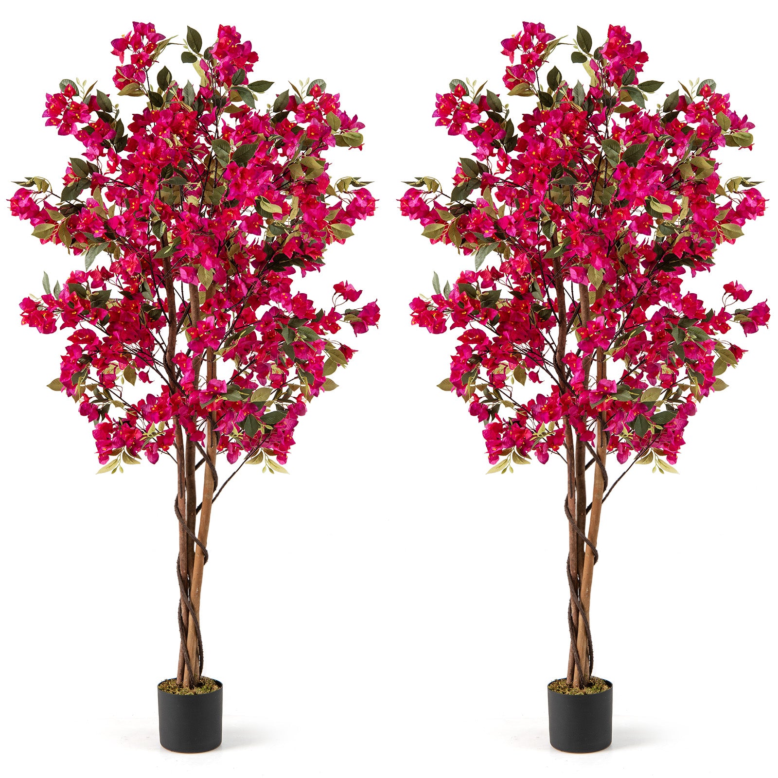 6 Feet Artificial Bougainvillea Tree with 910 Flowers-2 Pieces Faux Plants Options at Gallery Canada