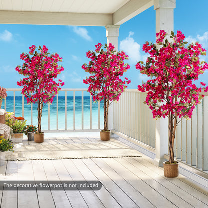 6 Feet Artificial Bougainvillea Tree with 910 Flowers-2 Pieces Faux Plants at Gallery Canada
