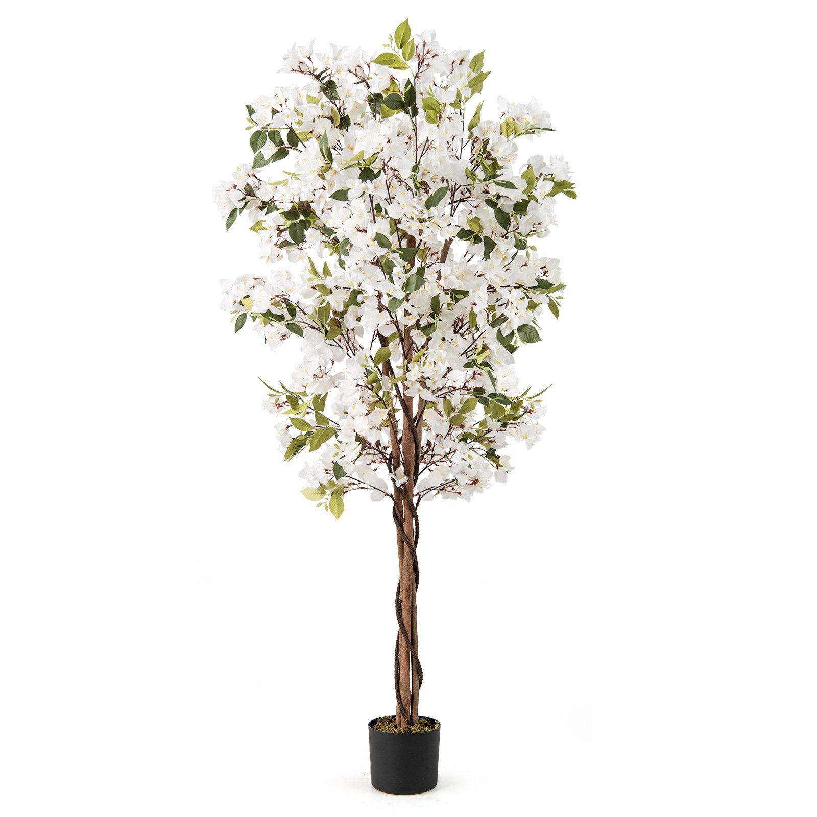 6 Feet Artificial Bougainvillea Tree with 910 White Flowers-1 Pieces, White Faux Plants White at Gallery Canada