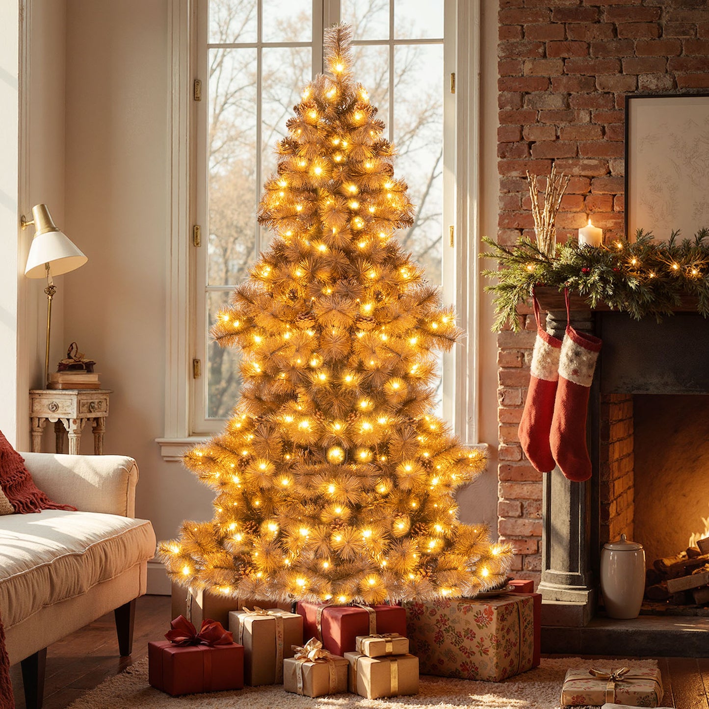 6 Feet Artificial Christmas Tree with 493 Branch Tips for Home Office Carnival Christmas Tree at Gallery Canada