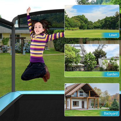 6 Feet Kids Trampoline With Swing Safety Fence, Blue Trampolines at Gallery Canada