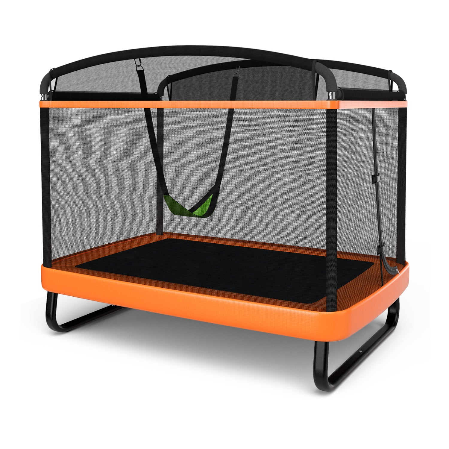 6 Feet Kids Trampoline With Swing Safety Fence, Orange Trampolines at Gallery Canada