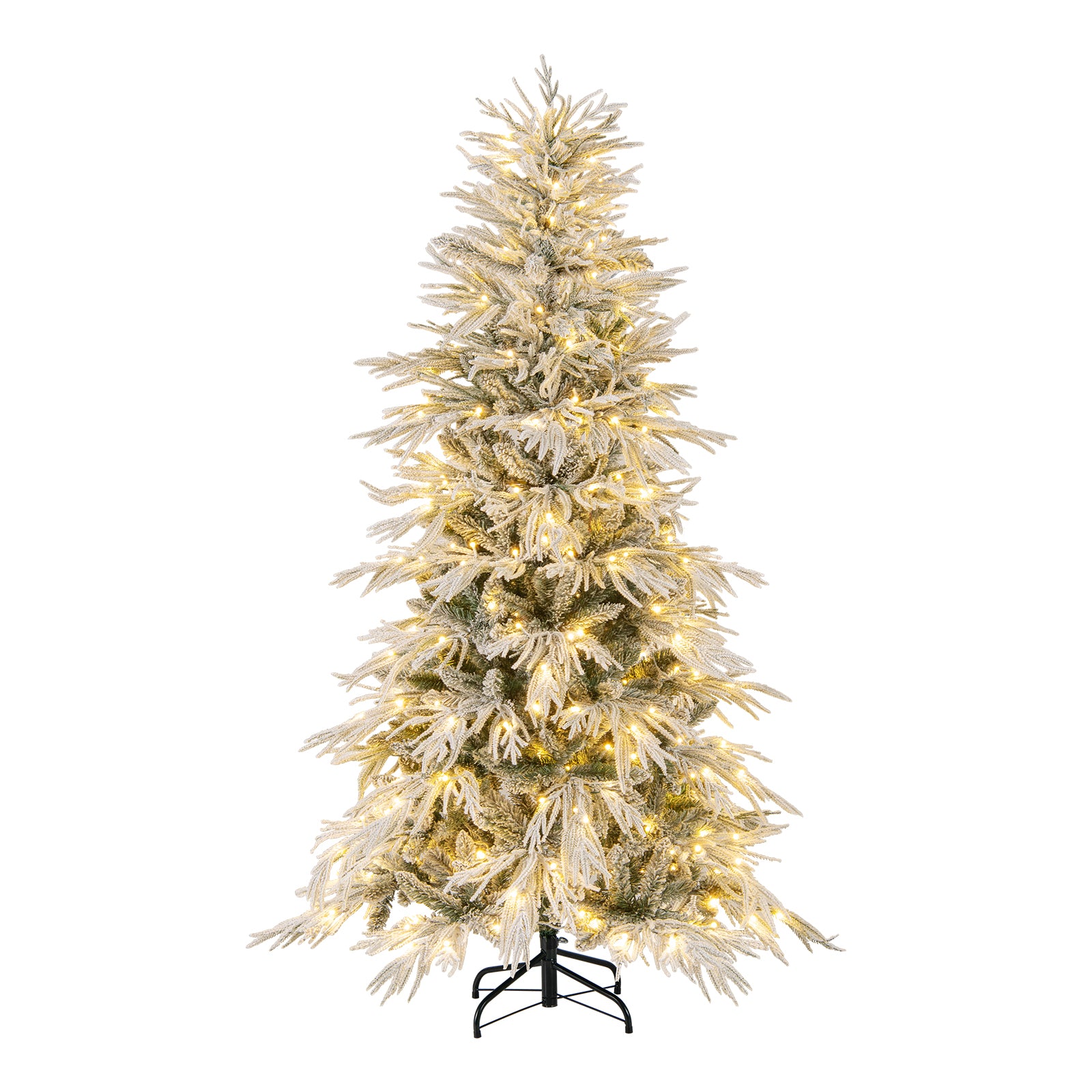 6 Feet Pre-Lit Artificial Christmas Tree, Warm White LED Lights, White Christmas Tree at Gallery Canada