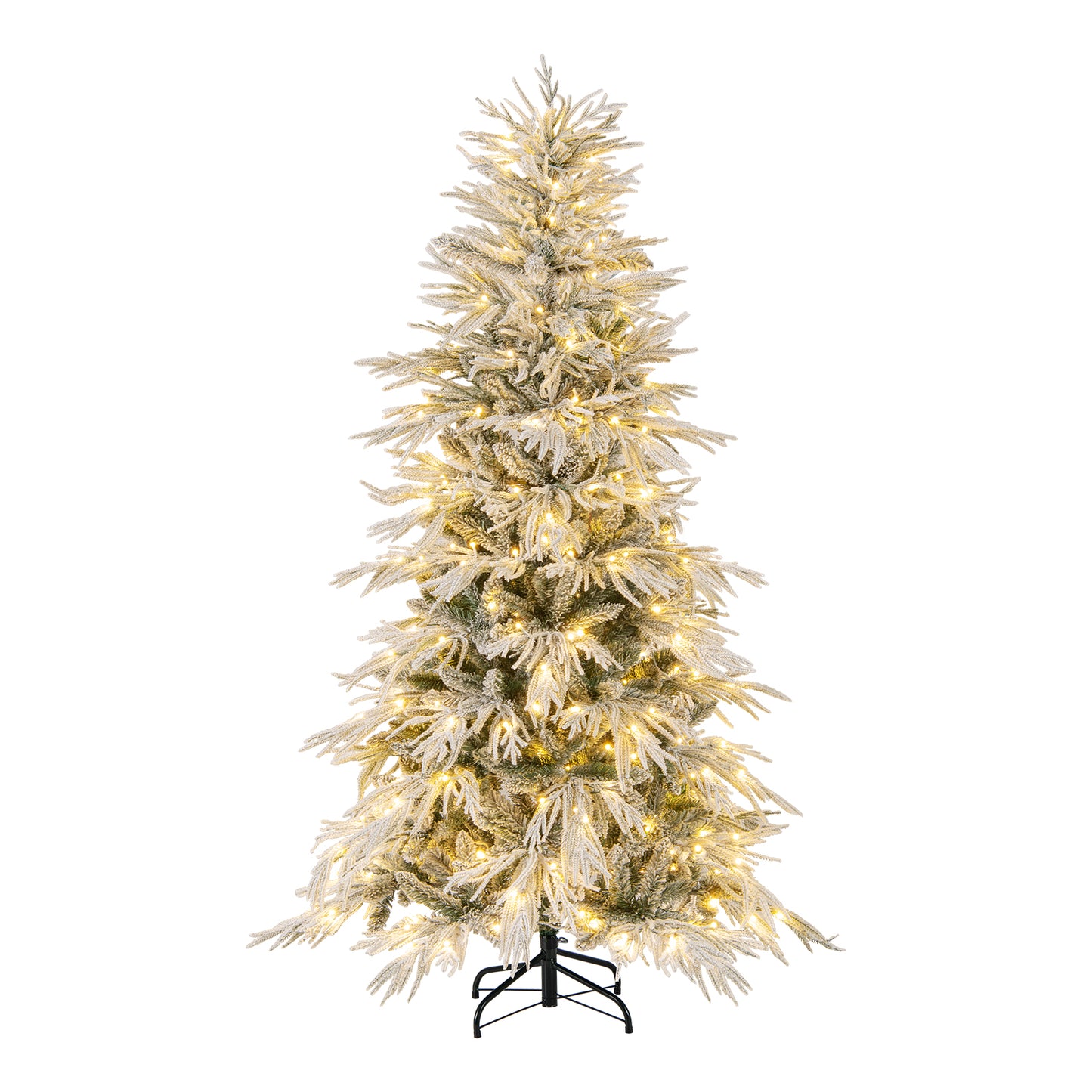 6 Feet Pre-Lit Artificial Christmas Tree, Warm White LED Lights, White Christmas Tree at Gallery Canada
