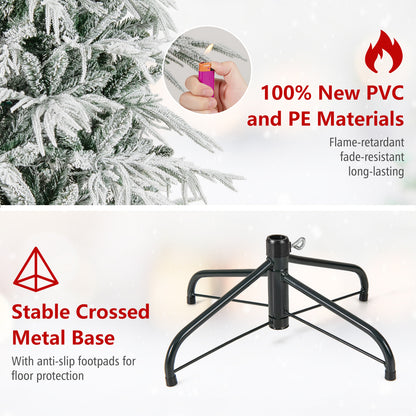 6 Feet Pre-Lit Artificial Christmas Tree, Warm White LED Lights, White Christmas Tree at Gallery Canada