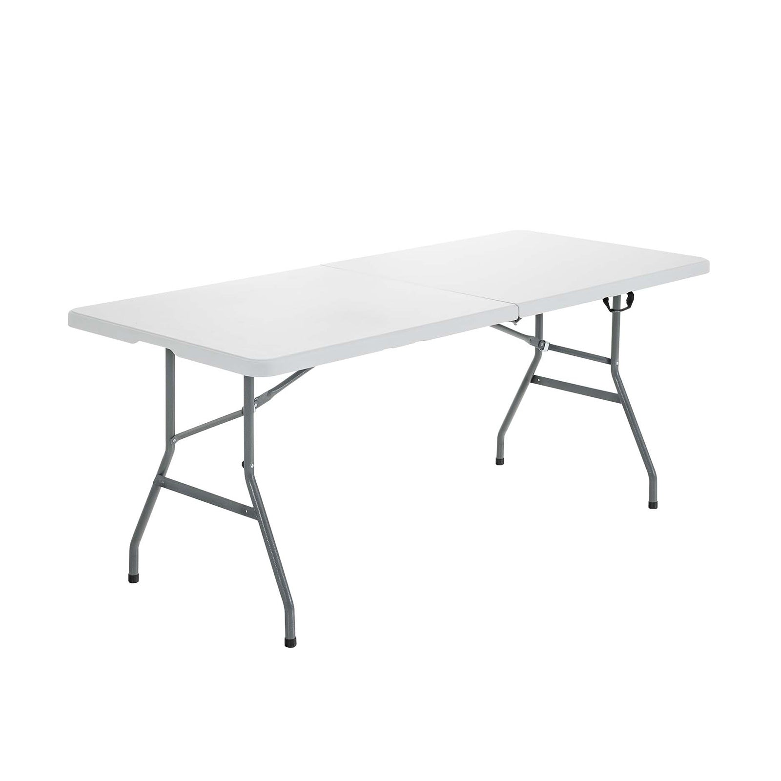 6' Folding Portable Plastic Outdoor Camp Table, White Camping Furniture White at Gallery Canada