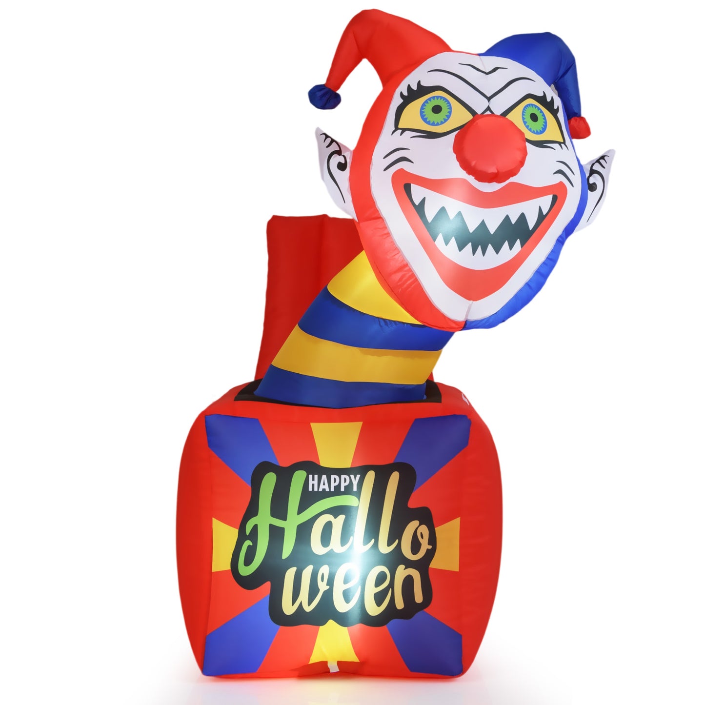 6 Ft Halloween Inflatable Clown with LED Lights for Indoor Outdoor Porch Halloween at Gallery Canada