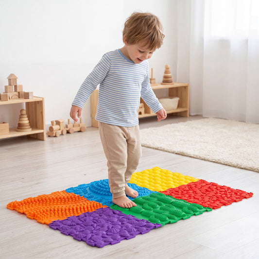 6 PCS Interlocking Sensory Mats with Rich Colors for Kids Adults, Multicolor Baby Gyms & Playmats Multicolor at Gallery Canada