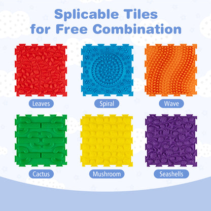 6 PCS Interlocking Sensory Mats with Rich Colors for Kids Adults, Multicolor Baby Gyms & Playmats at Gallery Canada