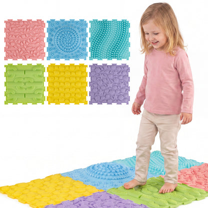 6 PCS Interlocking Sensory Mats with Rich Colors for Kids Adults, Color Baby Gyms & Playmats at Gallery Canada