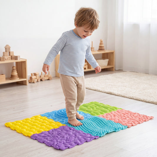 6 PCS Interlocking Sensory Mats with Rich Colors for Kids Adults, Color Baby Gyms & Playmats Color at Gallery Canada