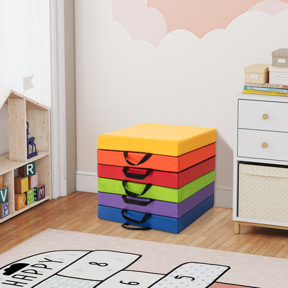 6 PCS Square Floor Cushions 16 Inch Soft Sponge Floor Pillows, Multicolor Kids Chairs & Seating at Gallery Canada