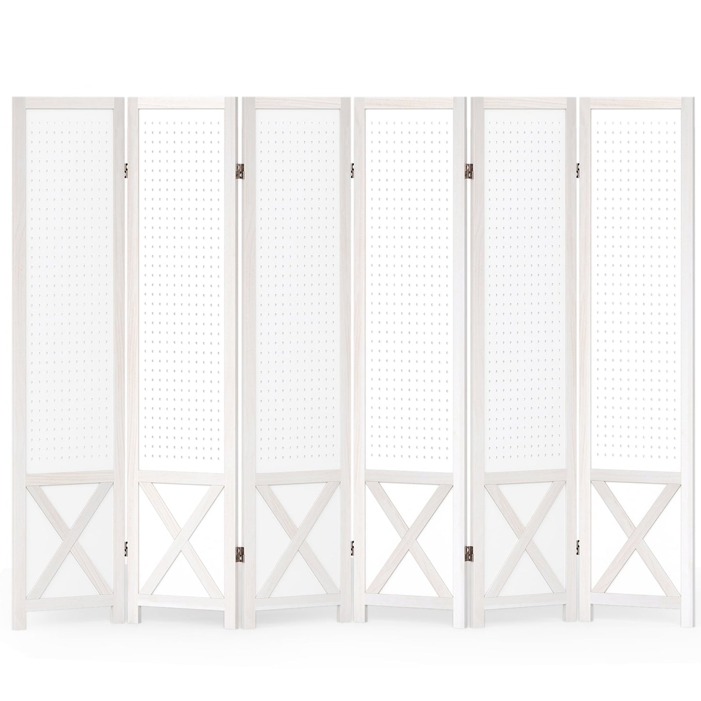 6-Panel Pegboard Room Divider, 67 Inches Tall, Foldable Privacy Screen Room Dividers Options at Gallery Canada