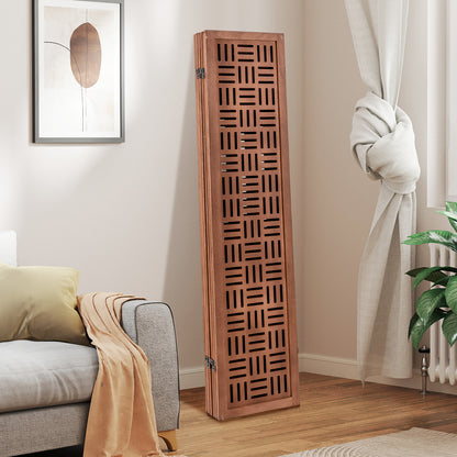 6-Panel Solid Wood Room Divider Folding Partition Stand, Walnut Room Dividers at Gallery Canada