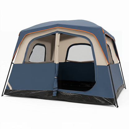 6-Person Camping Tent, Easy Setup Family Cabin Tent with Rainfly, Navy Tents Navy at Gallery Canada
