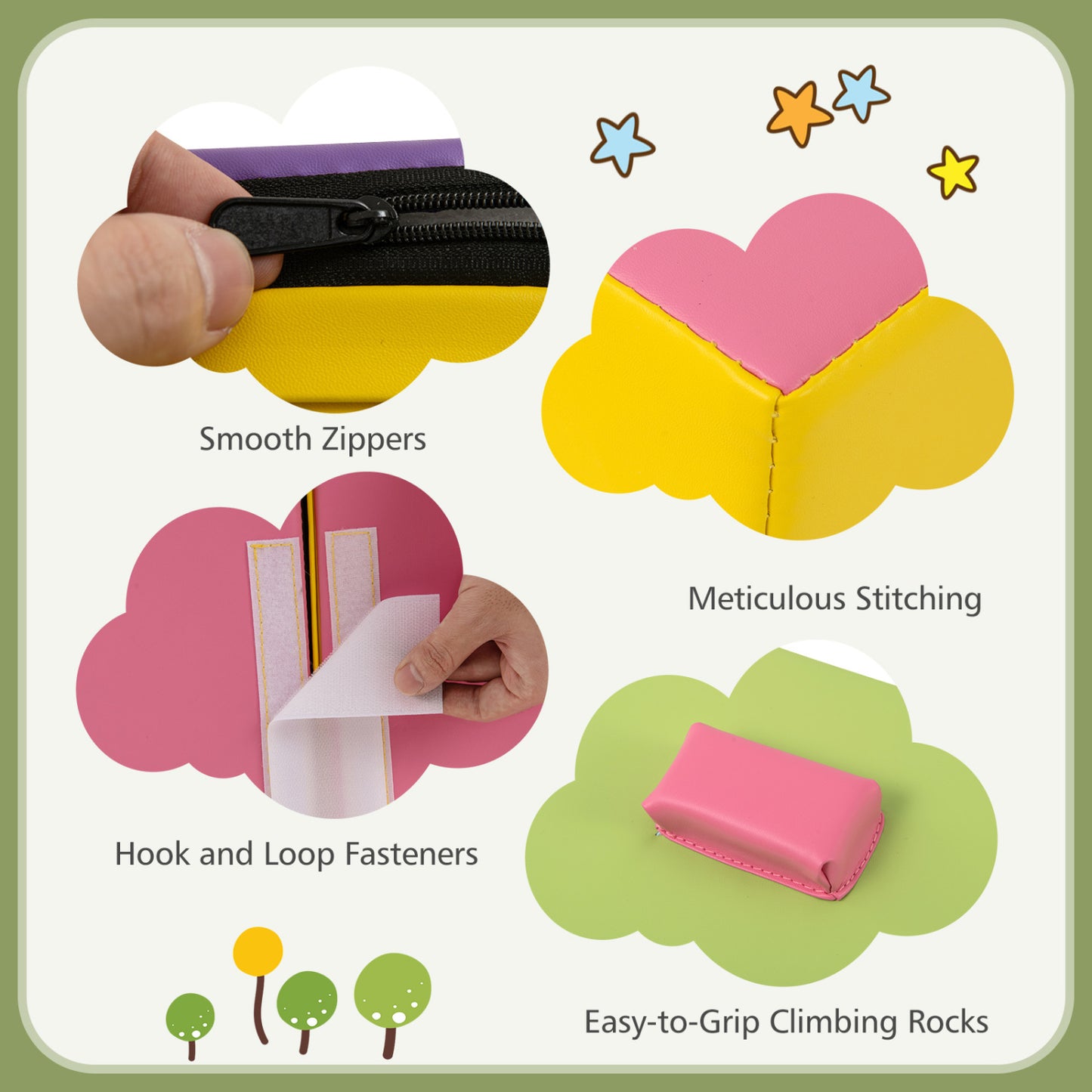 6-Piece Foam Climbing Blocks, Hook And Loop Fasteners, Multicolor Climbers & Slides at Gallery Canada