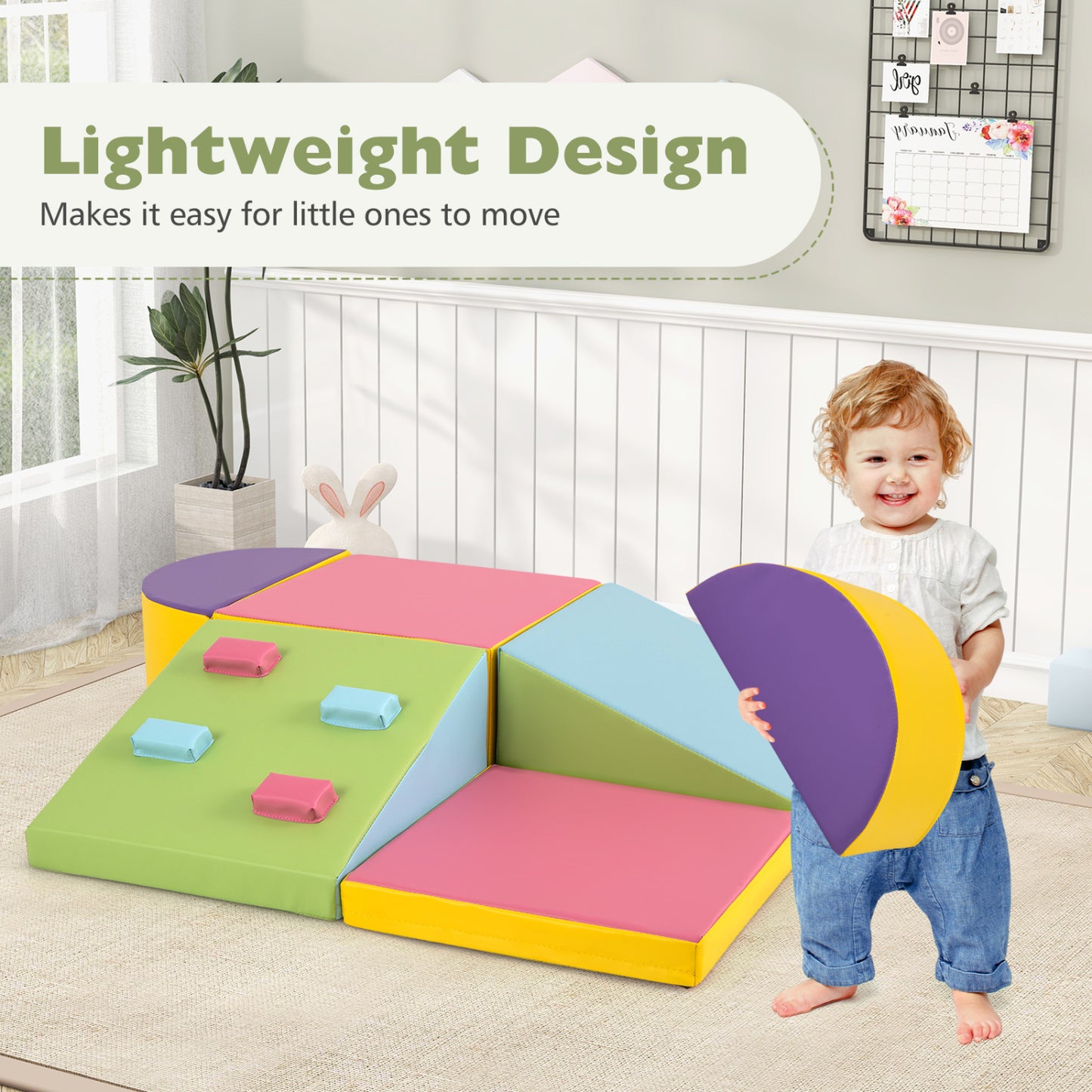 6-Piece Foam Climbing Blocks, Hook And Loop Fasteners, Multicolor Climbers & Slides at Gallery Canada