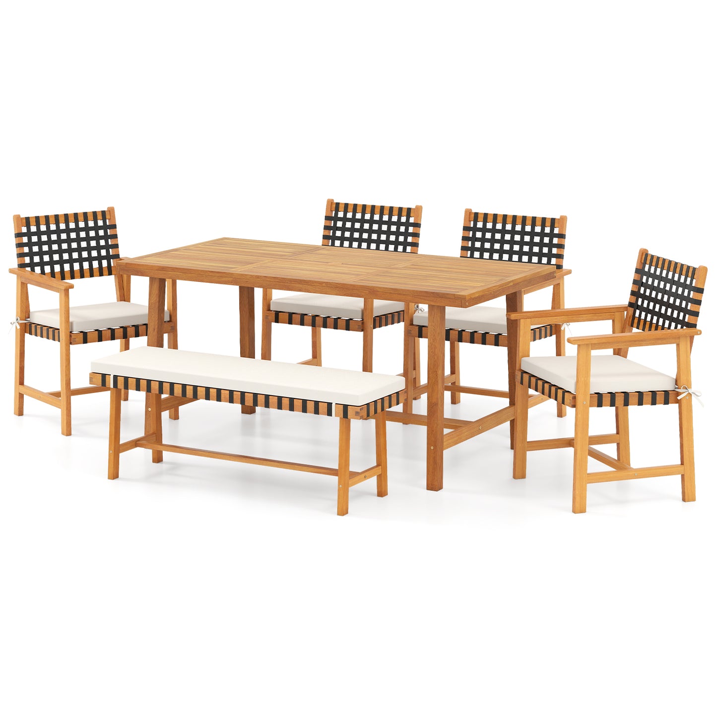 6-Piece Patio Dining Set for 5-6 People Farmhouse Furniture Patio Dining Sets Options at Gallery Canada