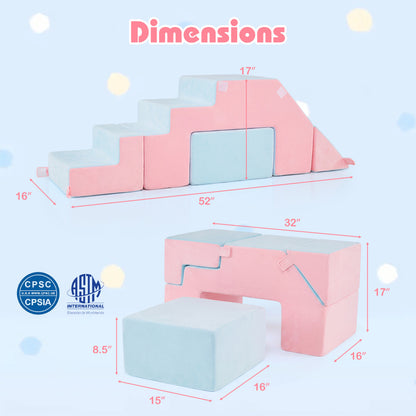 6-Piece Toddler Play Gym, Pink