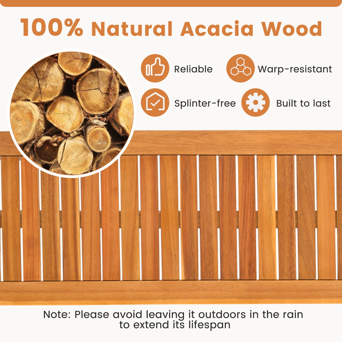 6 Piece Acacia Wood Outdoor Dining Set, Natural Patio Dining Sets at Gallery Canada