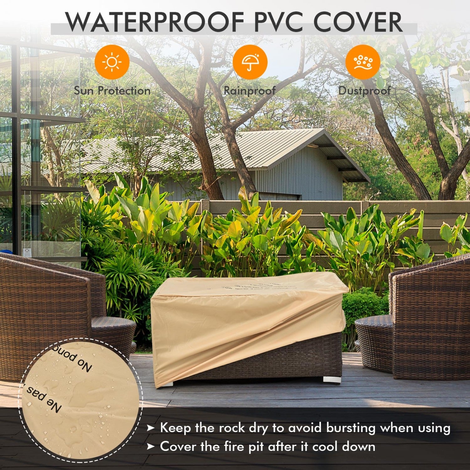 6-Piece Outdoor Wicker Set with 32