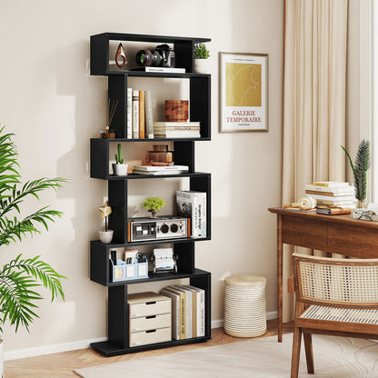 6-Tier Bookcase, Anti-Tipping Kit, Black Bookcases at Gallery Canada