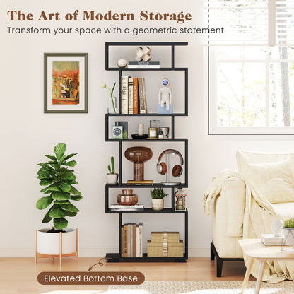 6-Tier Bookcase, Anti-Tipping Kit, Black Bookcases at Gallery Canada