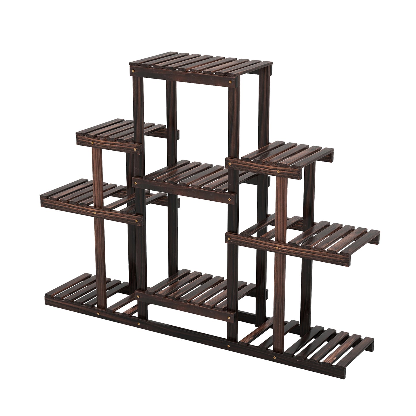 6-Tier Flower Wood Stand, Plant Display Rack, Storage Shelf, Brown Plant Stands at Gallery Canada