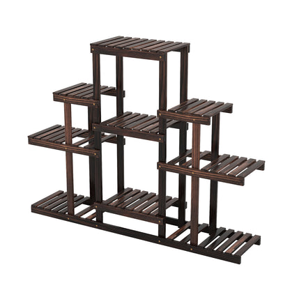 6-Tier Flower Wood Stand, Plant Display Rack, Storage Shelf, Brown Plant Stands at Gallery Canada