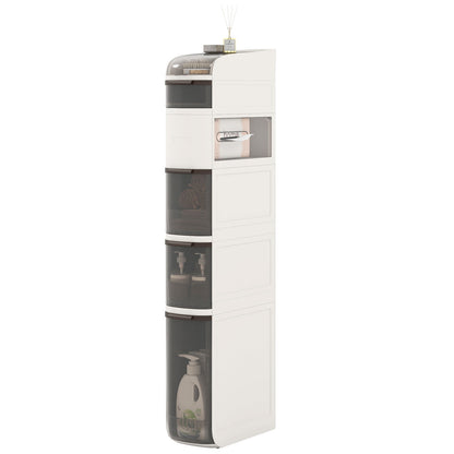 6-Tier Narrow Bathroom Storage Cabinet With Drawers, Tissue Box Floor Cabinets at Gallery Canada